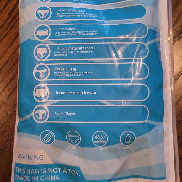 Feitycom Women's Washable Incontinence/Period Boxer Shorts Black Size Small - Picture 6 of 6